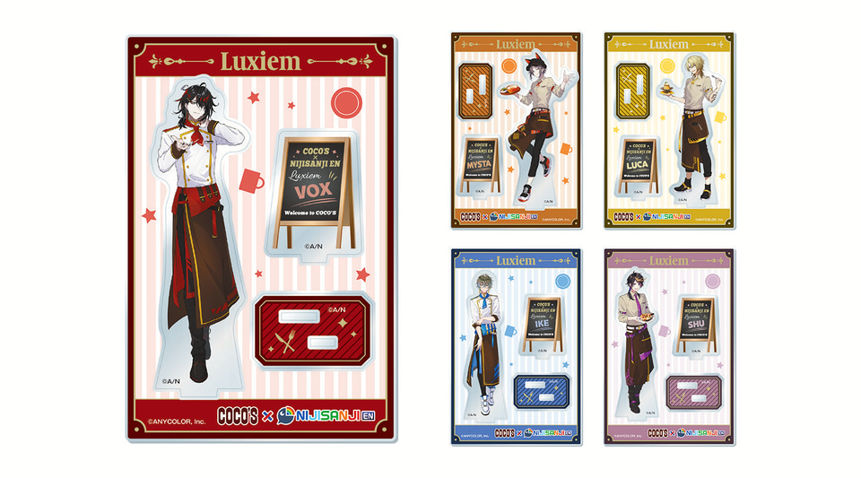 Luxiemグッズセット15点　COCO'S×NIJISANJI EN ココス×にじさんじ、コラボキャンペーンでLuxiemやROF-MAOが登場