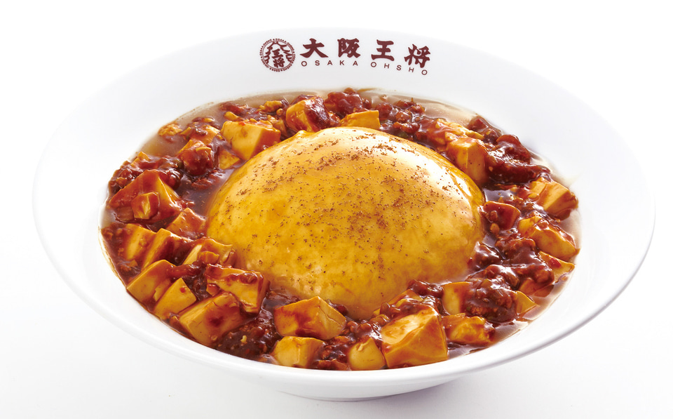 大阪王将、最大9枚の玉子タワー「天津飯」も実現可能。「ふわとろ玉子1