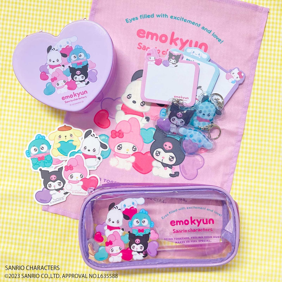 サンリオ「エモきゅん」のポーチ/キーホルダー/文具が発売 - グルメ Watch