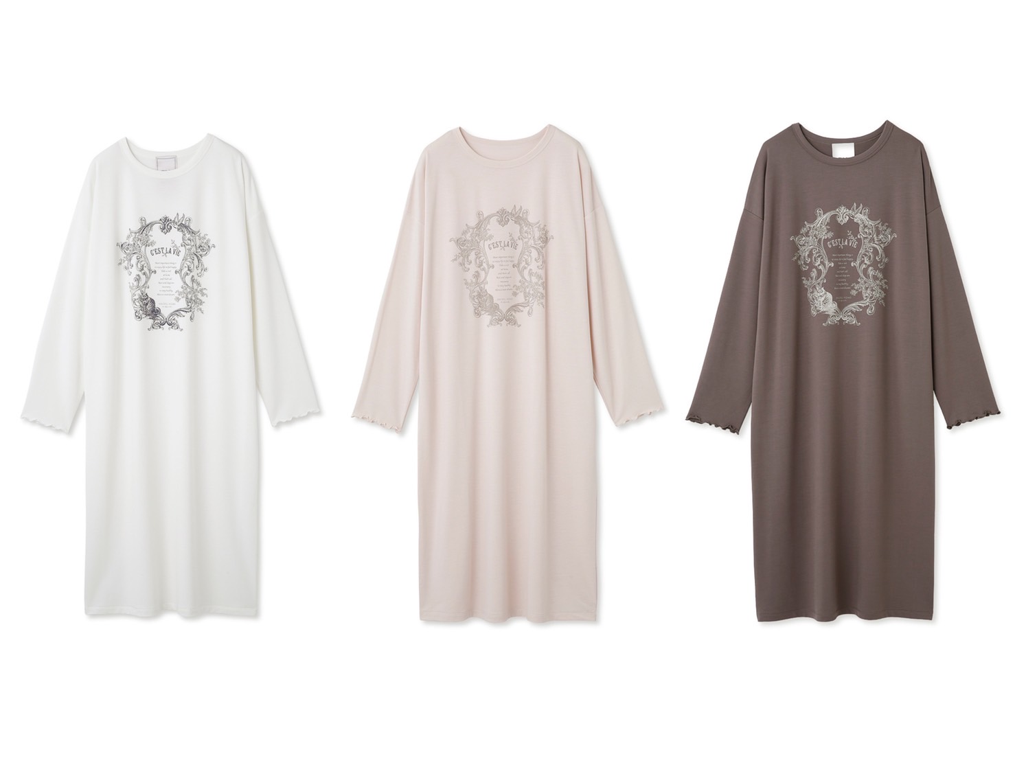 プリントインレーワンピース（6930円）