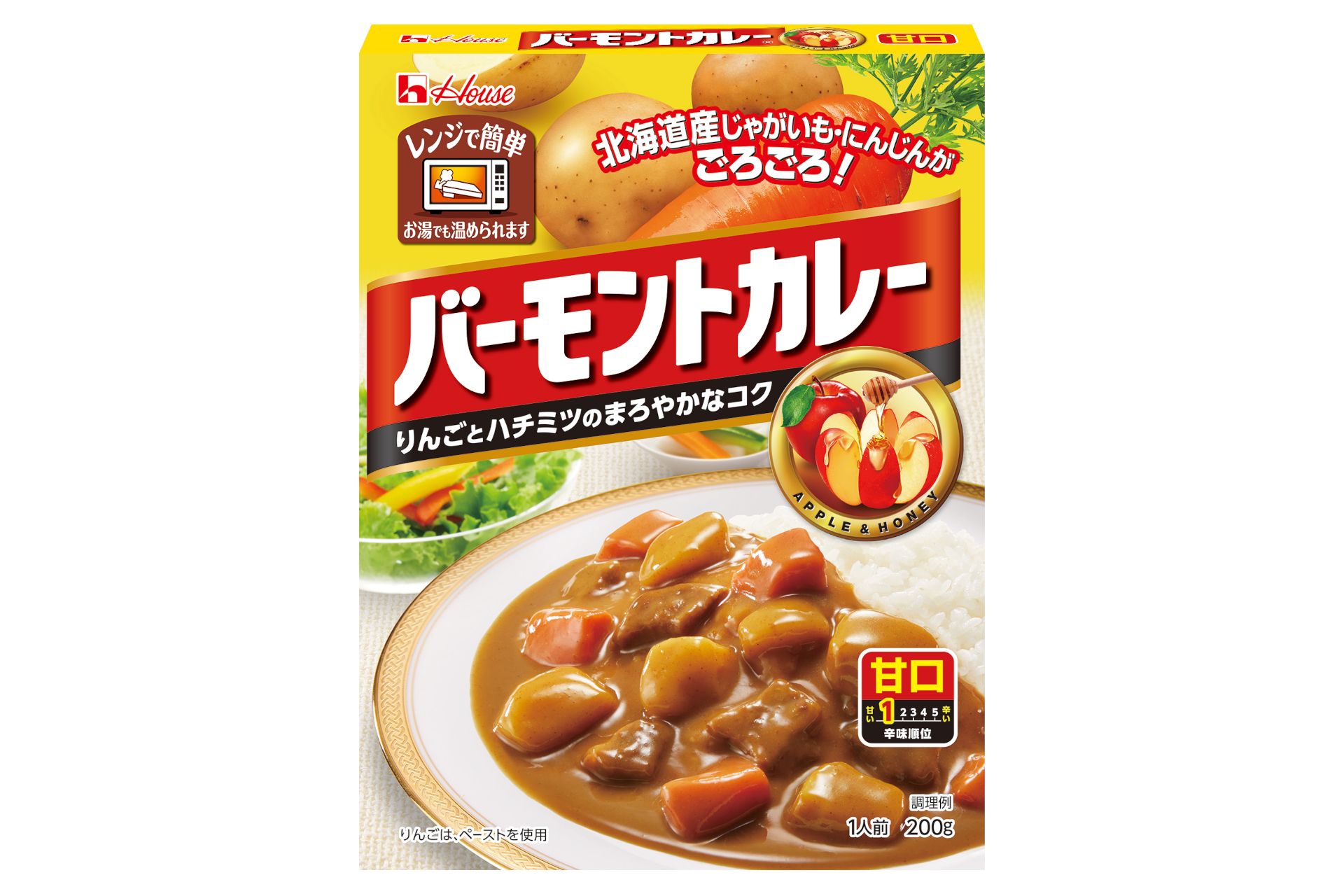 ハウス食品「レトルトバーモントカレー」＜甘口＞