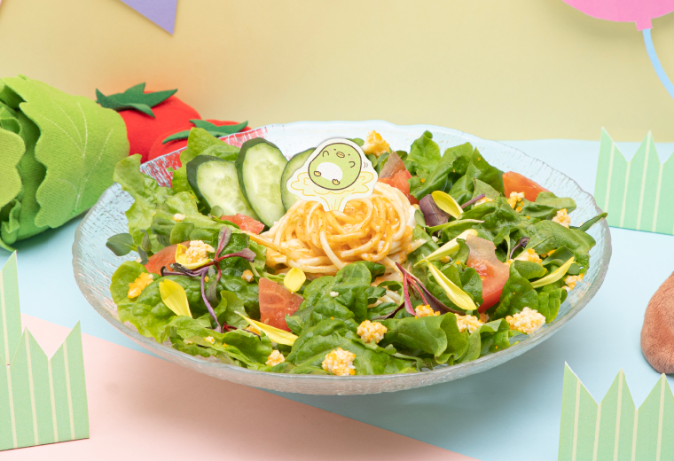 たべもの王国のサラダの噴水パスタサラダ