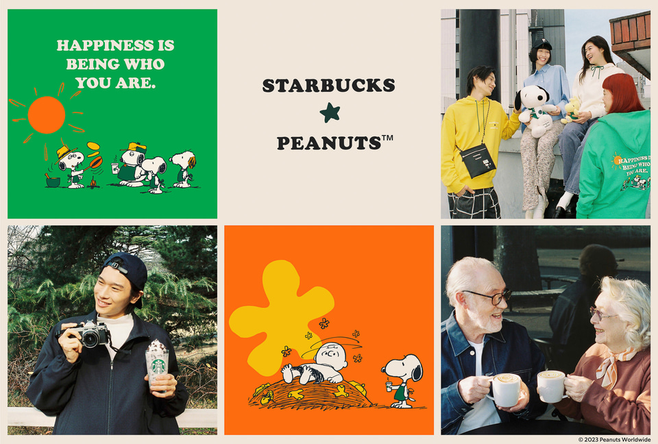 スターバックス×PEANUTS、スヌーピーたちをデザインしたトート