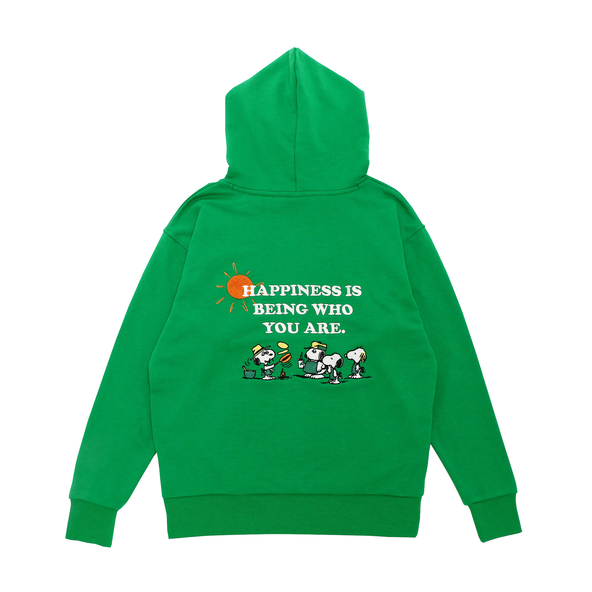 オーバーサイズパーカー グリーン PEANUTS Snoopy Brothers（S-M/L-XL）