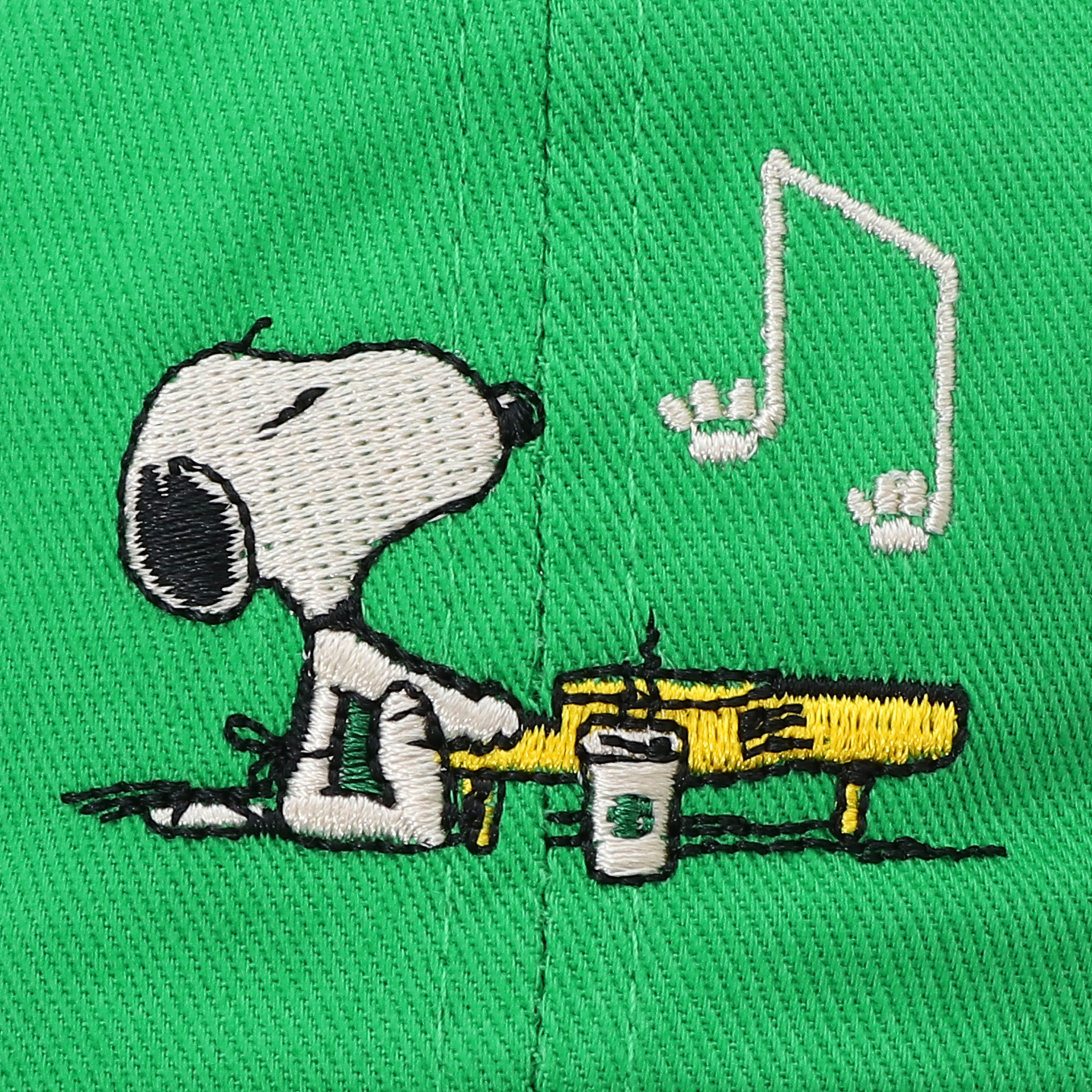 ベースボールキャップ グリーン PEANUTS Piano Snoopy