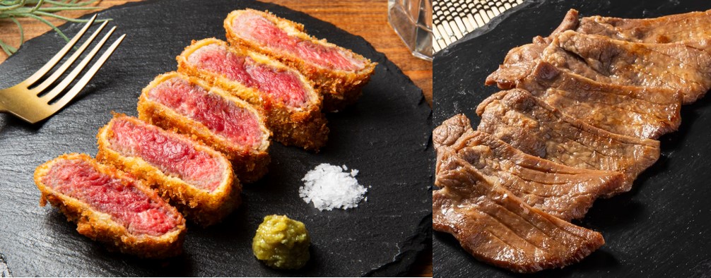 塩とわさびで食べる牛レアカツ＜玉川精肉店（東京都世田谷区）＞、仙台名物厚切り牛たん＜NIKKUN.COW（神奈川県海老名市）＞