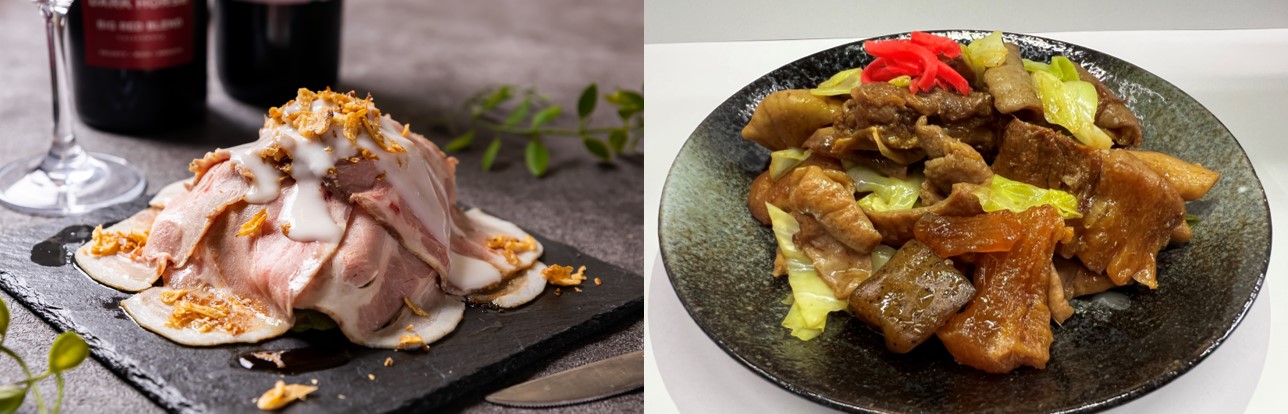 トリュフ香る マウンテンローストポーク たっぷりチーズ＜Jungle 2nd（千葉県浦安市）＞、牛すじホルモン焼＜空海（千葉県千葉市）＞