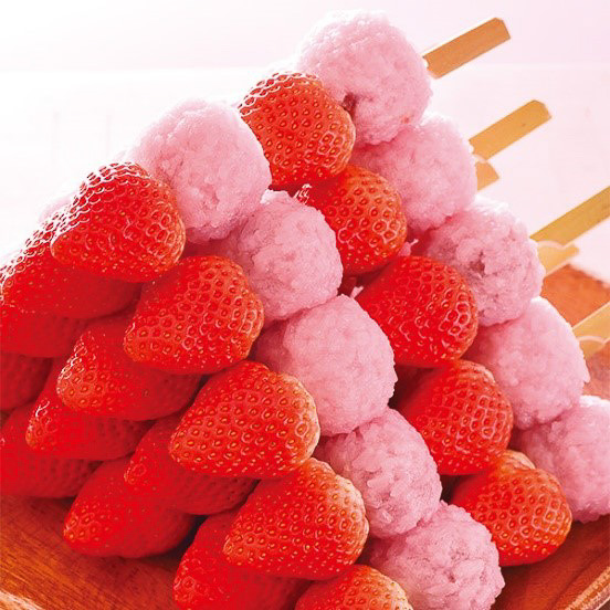 いちご大福専門店 ぽたぽたいちご「高島屋限定 いちご桜餅串」（1本401円・5月17日～23日）