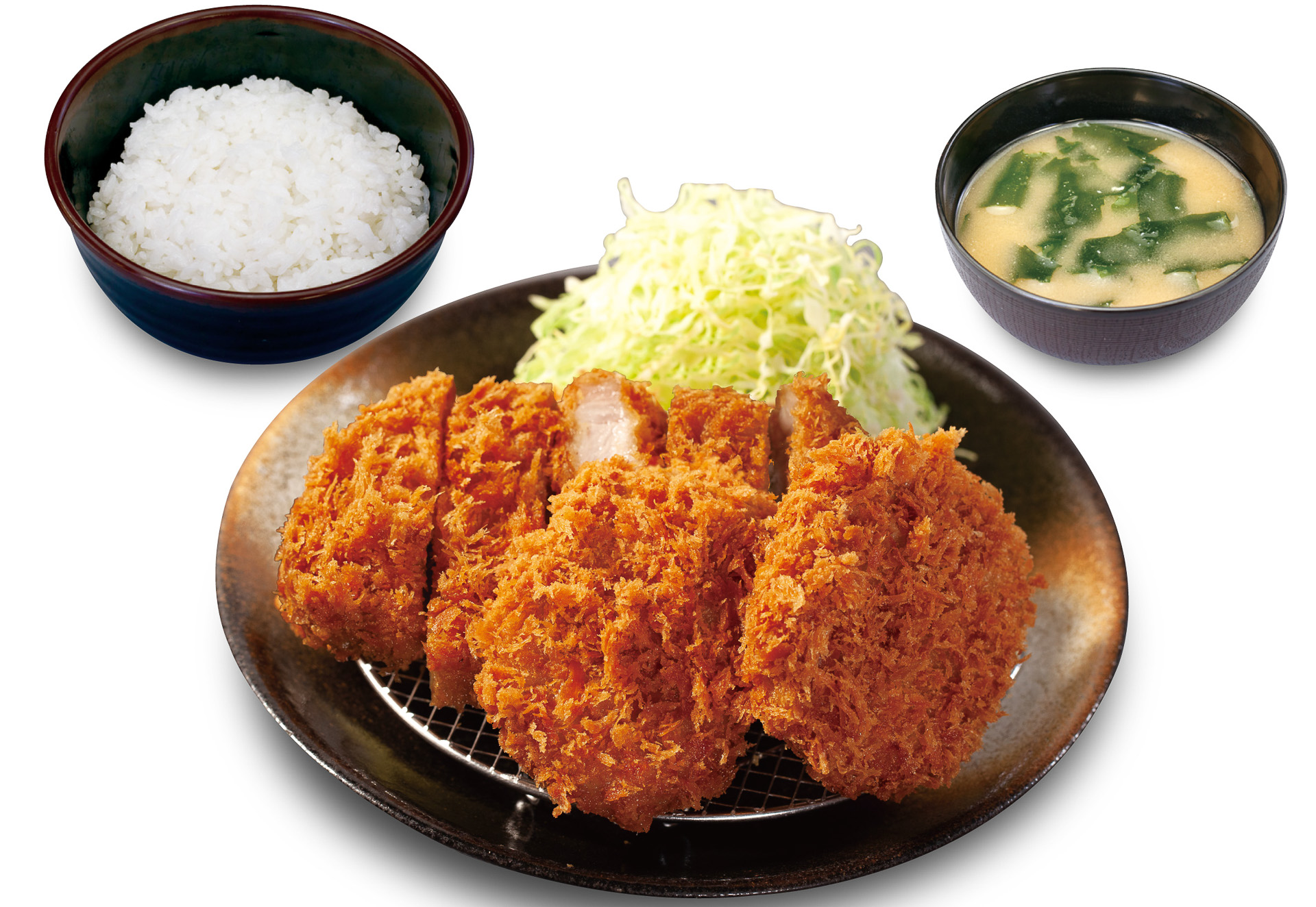 「上ロースかつ＆ヒレかつ定食（1枚→2枚）」（930円）