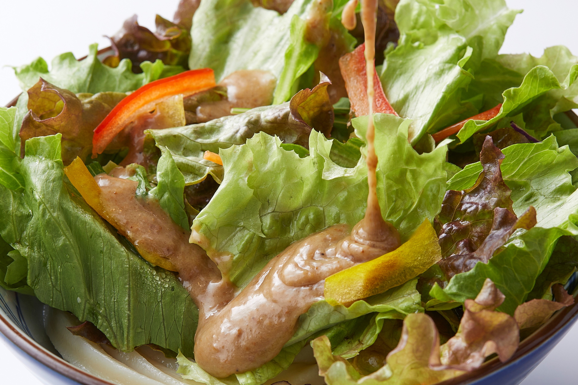 麺と一緒にもりもり食べれるように、野菜のサイズやカットにもこだわった「ごまだれサラダうどん」