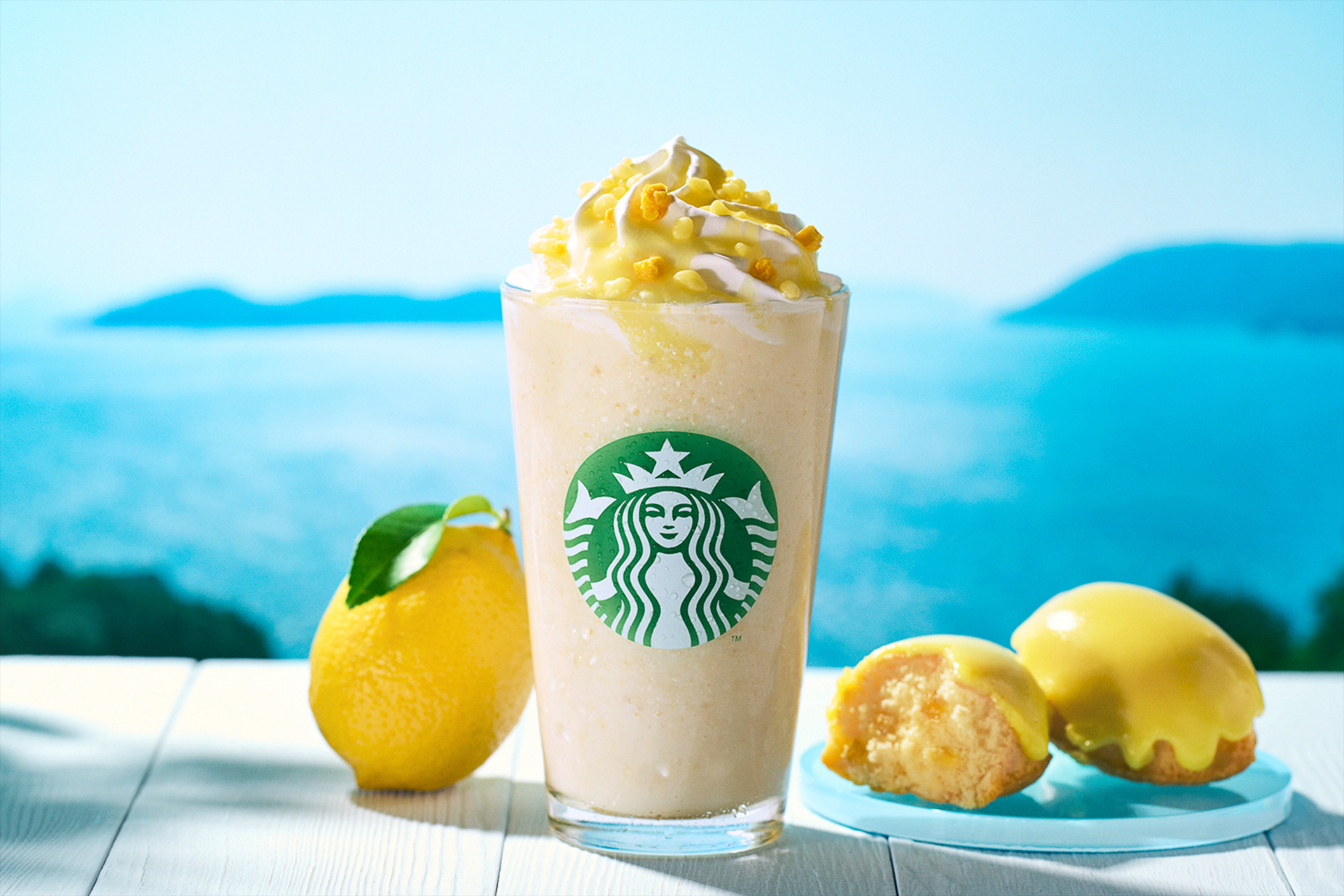 スターバックス「瀬戸内 レモンケーキ フラペチーノ」