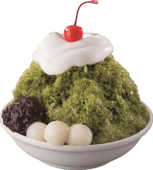 「ふわとろホイップのかき氷 宇治抹茶」（450円）
