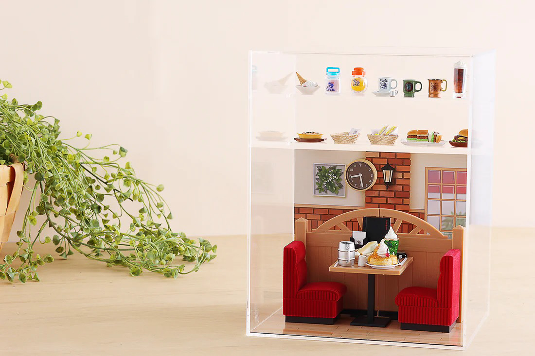 コメダ珈琲店「ぷちサンプル 珈琲所 コメダ珈琲店」専用ディスプレイラック付きセット