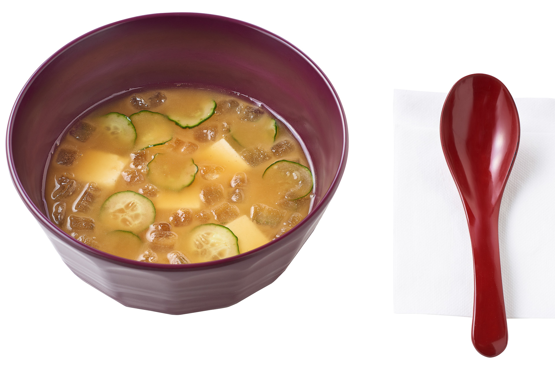 冷汁単品での価格は280円、みそ汁からの変更価格は180円