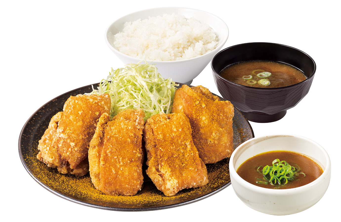 「出汁カレーからあげ定食」（869円）