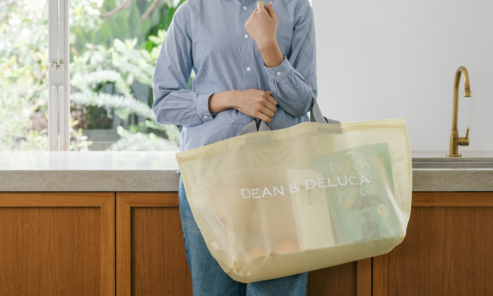 DEAN & DELUCA、シトラスイエローのメッシュトートバッグ6月23日