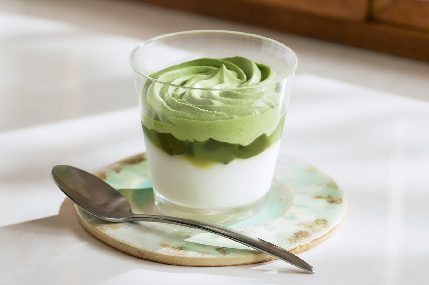 お抹茶＆ミルクプリン