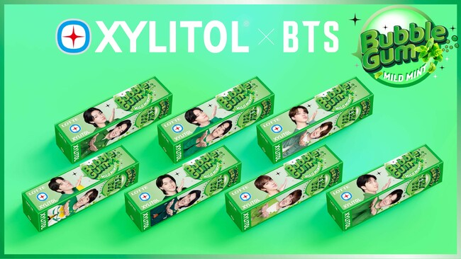 「キシリトール×BTS フーセン板ガム＜マイルドミント＞」