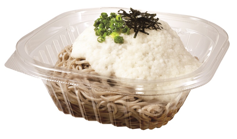 「でら盛り とろろそば」（538円）麺、とろろ、つゆの量を増やし、内容量を約48％増