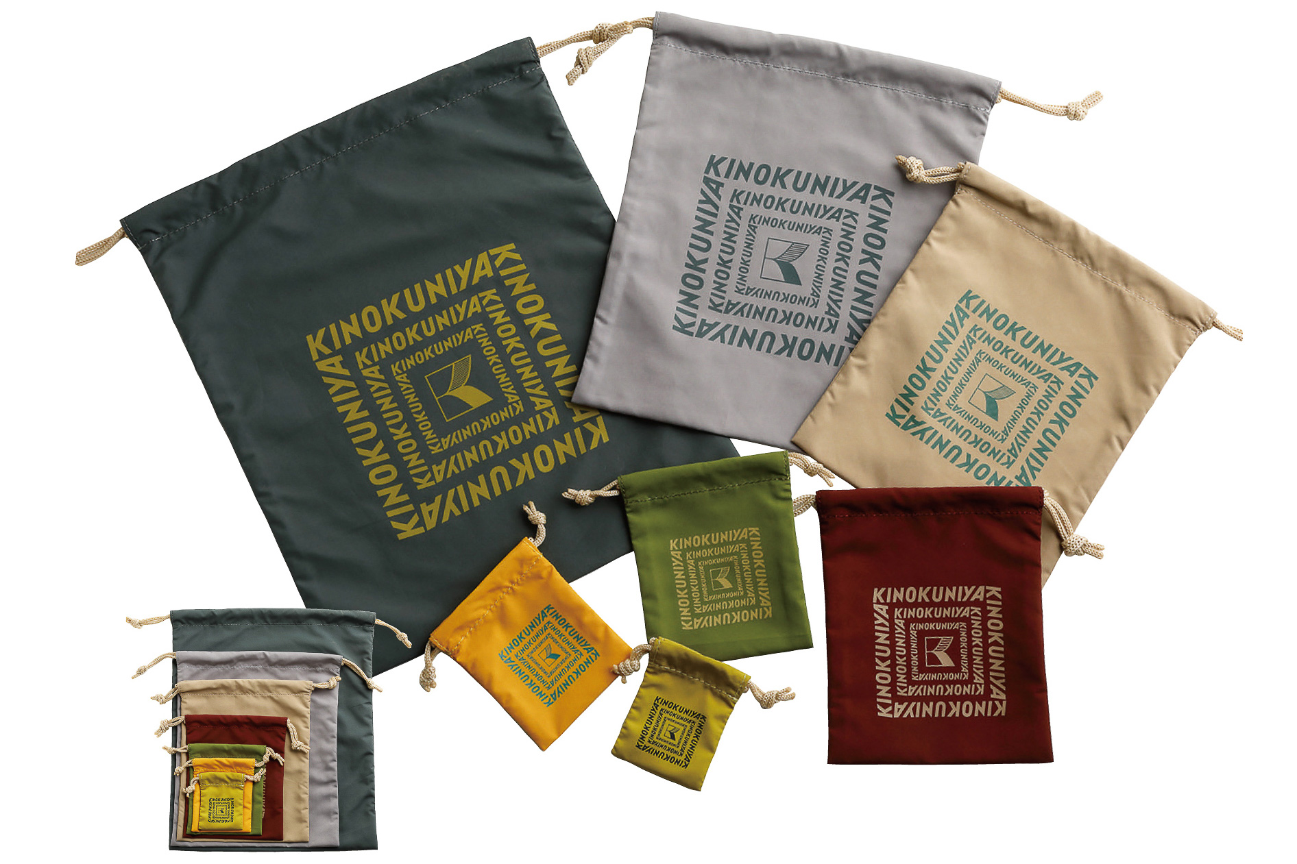 紀ノ国屋 7色巾着（アースカラー）