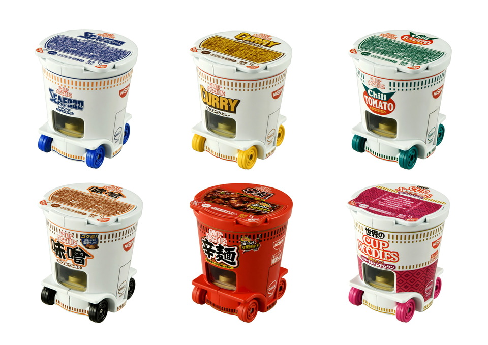 レアトミカ　日清食品カップヌードルコレクション9個　新品未開封　限定 カップヌードルとコラボした「トミカ」9月上旬に発売 - グルメ Watch