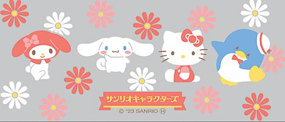 マイメロディ、シナモロール、ハローキティ、タキシードサムがデザインされたグラスとセットになった「サンリオキャラクターズ クッキー」
