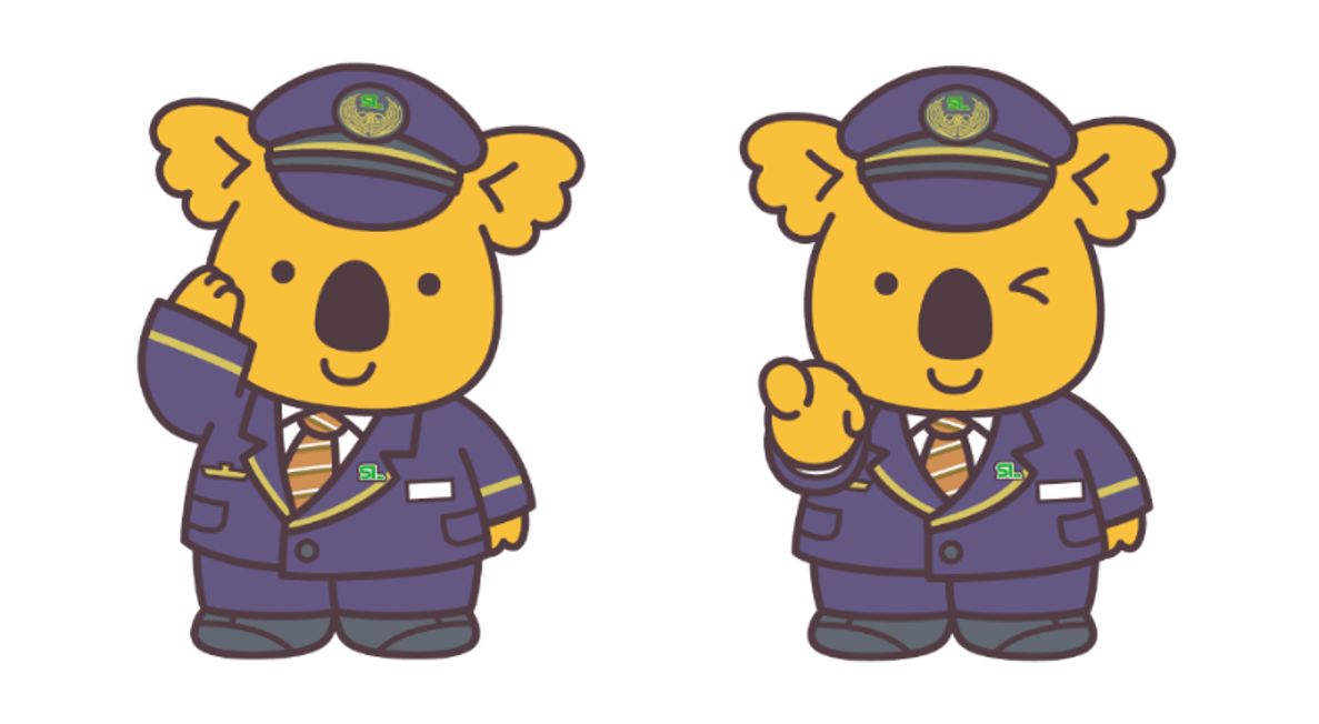 LATCH駅員衣装を着たここだけのマーチくん描き起こし