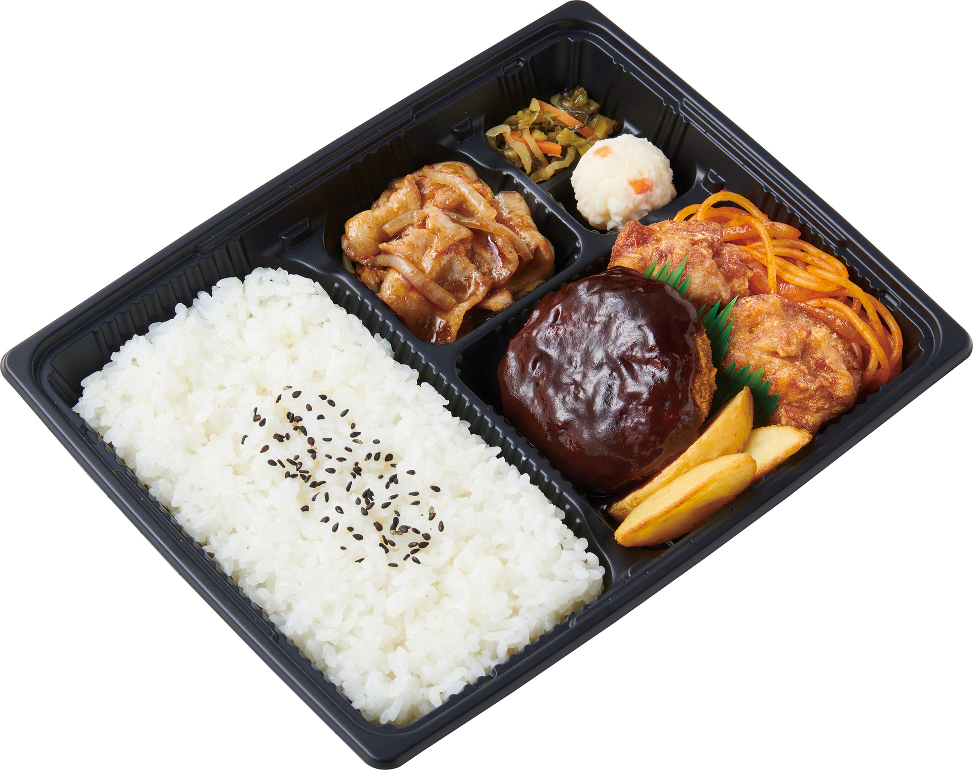 「スポーツ弁当 から揚＆デミメンチ」（550円）