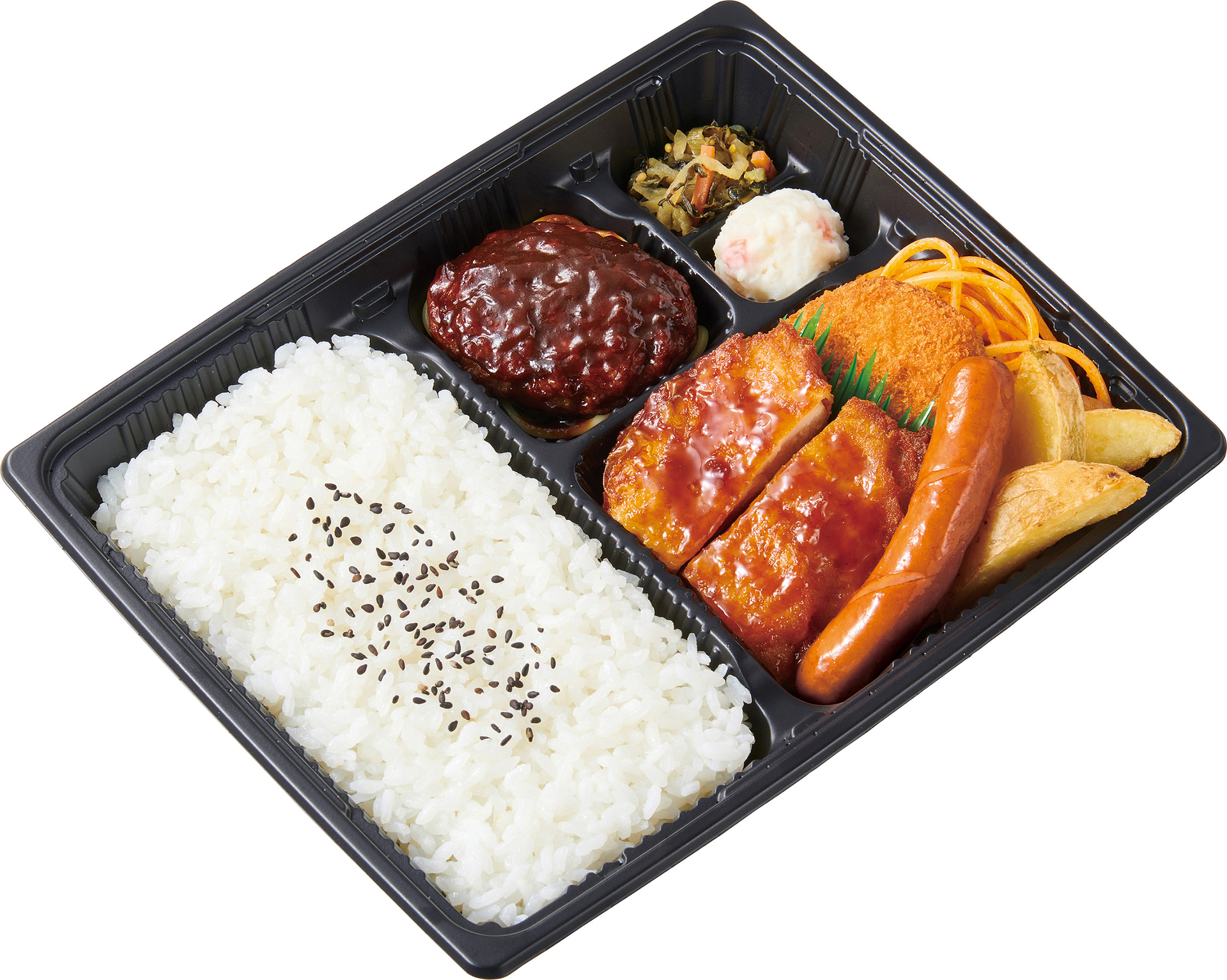 「スポーツ弁当　チキン＆ハンバーグ」（550円）