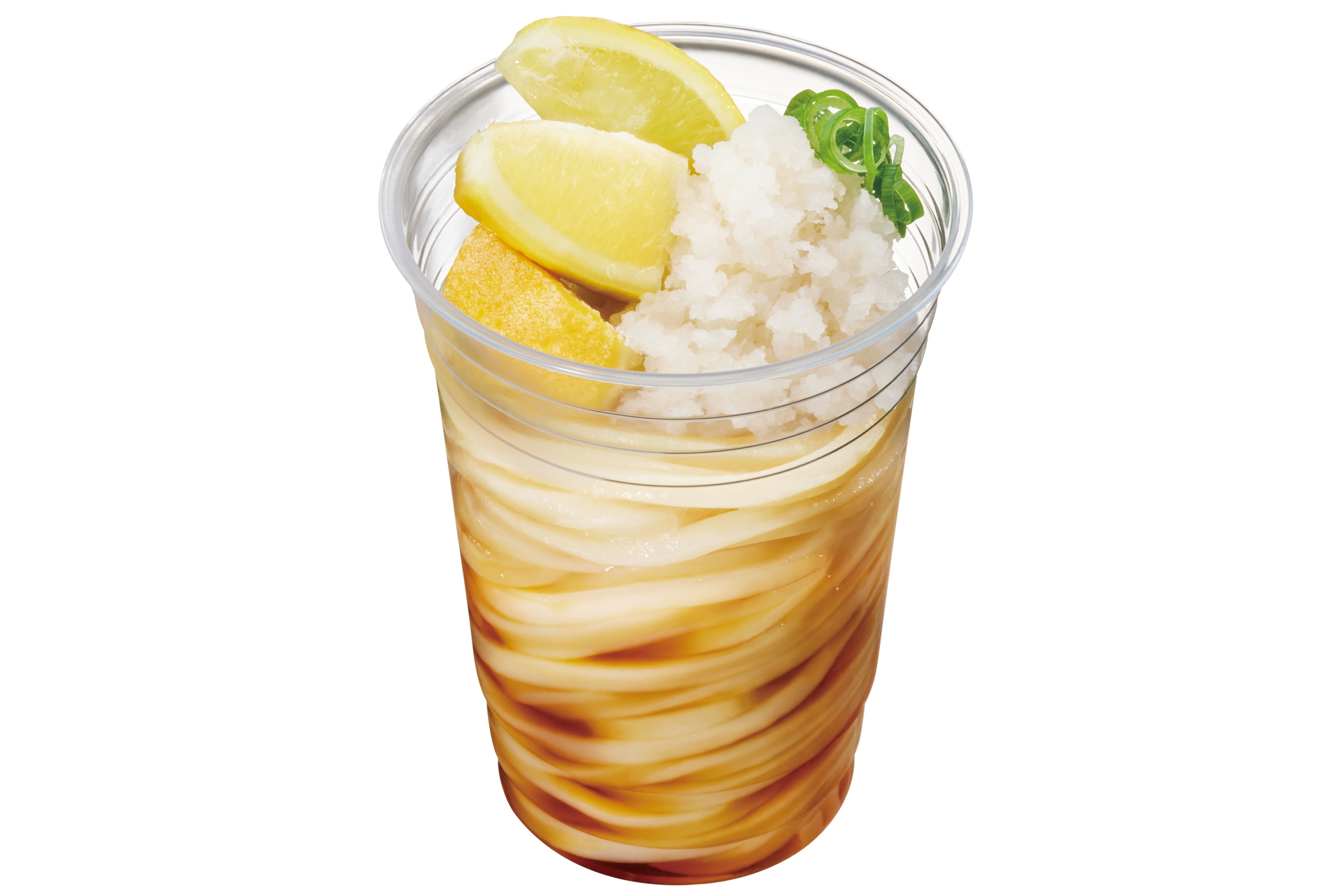 「凍らせレモンのおろしぶっかけうどん」（490円）