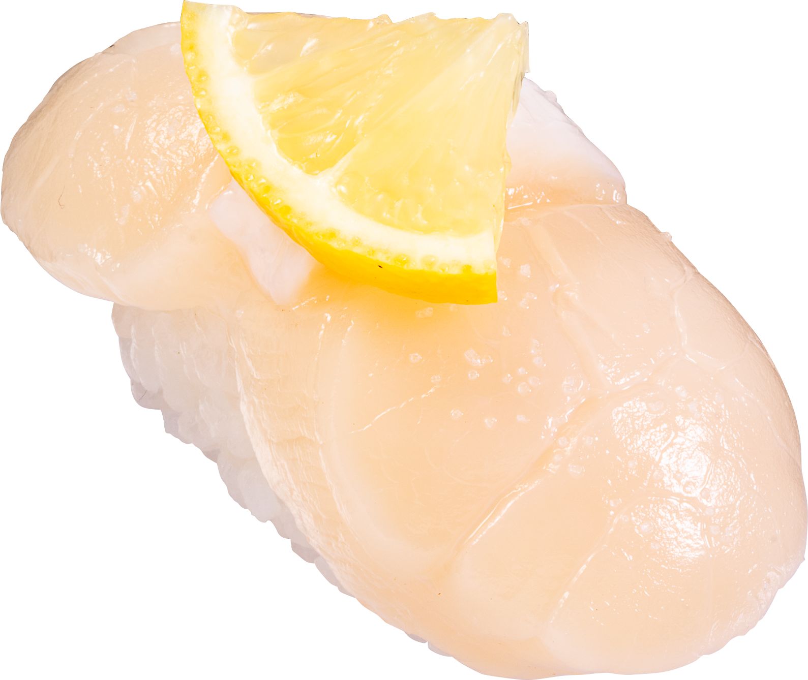 店内切付「北海道オホーツク海産 ほたて塩レモン」（1貫187円）