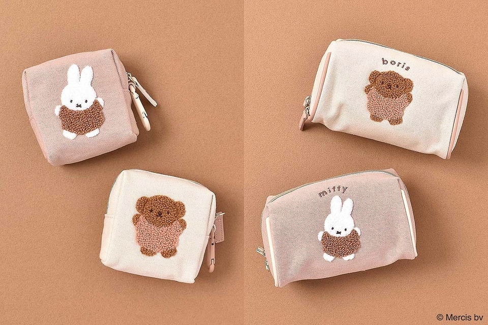 ミッフィー＆ボリス、モコモコデザインがかわいい巾着/ポーチ