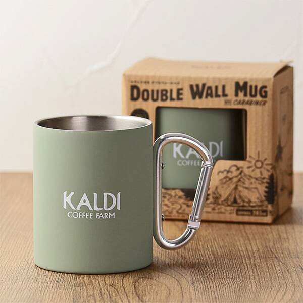 カルディ、ステンレス製マグカップと「ヤギべえ」「モモめえ」のセット