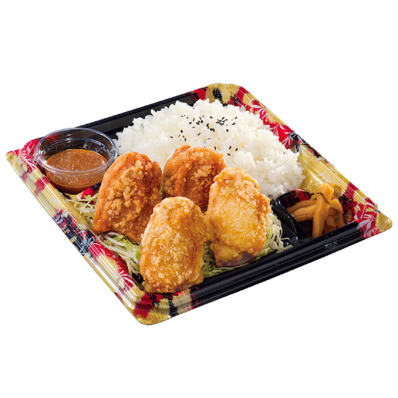 ゆず胡椒からあげ合盛り弁当（712円）