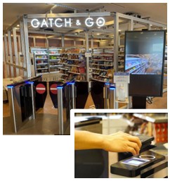 商品を手に取りゲートを通るだけで決済が完了する「CATCH＆GO」を国内初の路面店で展開