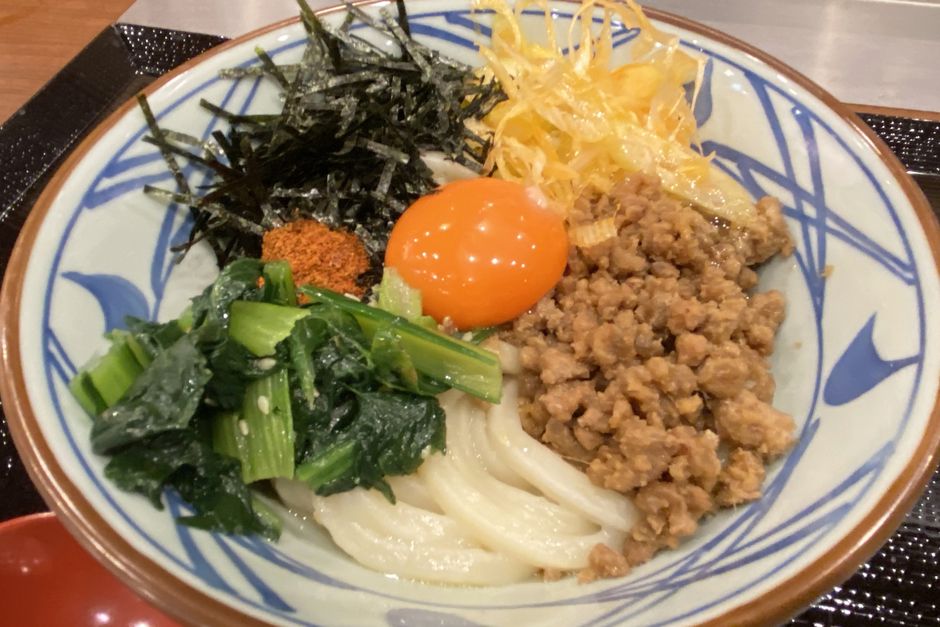 うま辛まぜ釜玉うどん