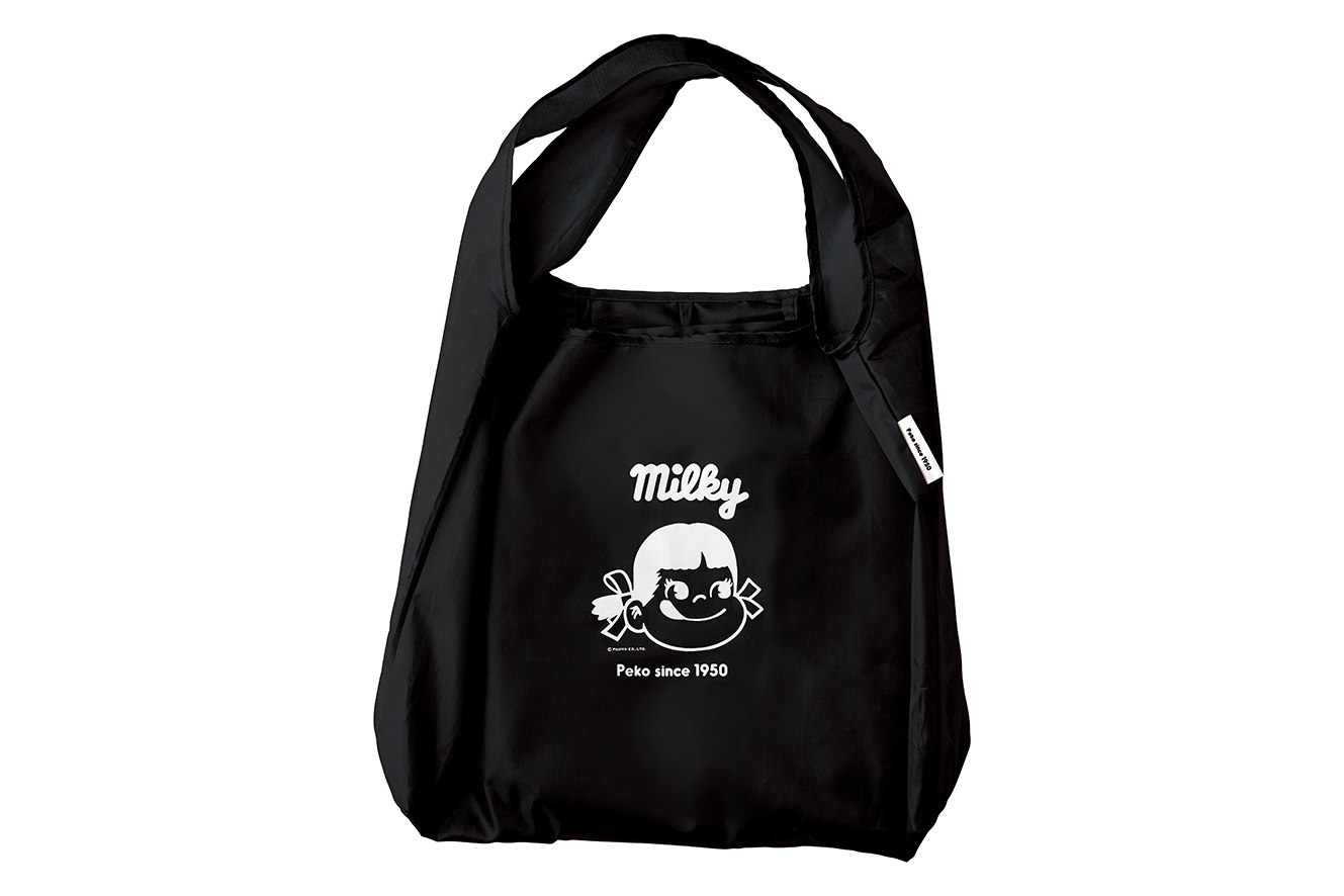 不二家創業113周年 創業祭セールで「ペコちゃんエコバッグ（ブラック）」が再登場