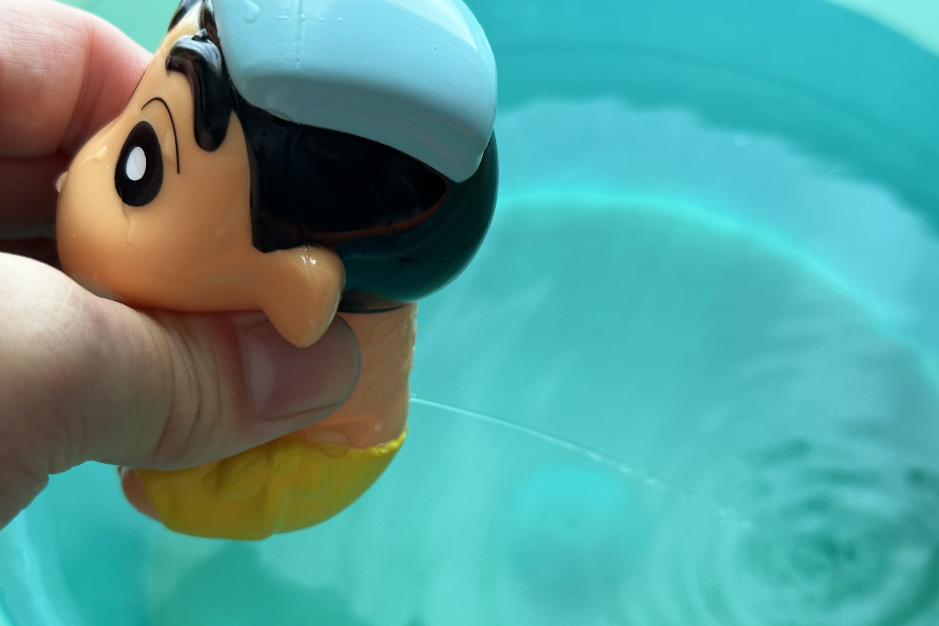 遊んだらお尻から水を出しきってね