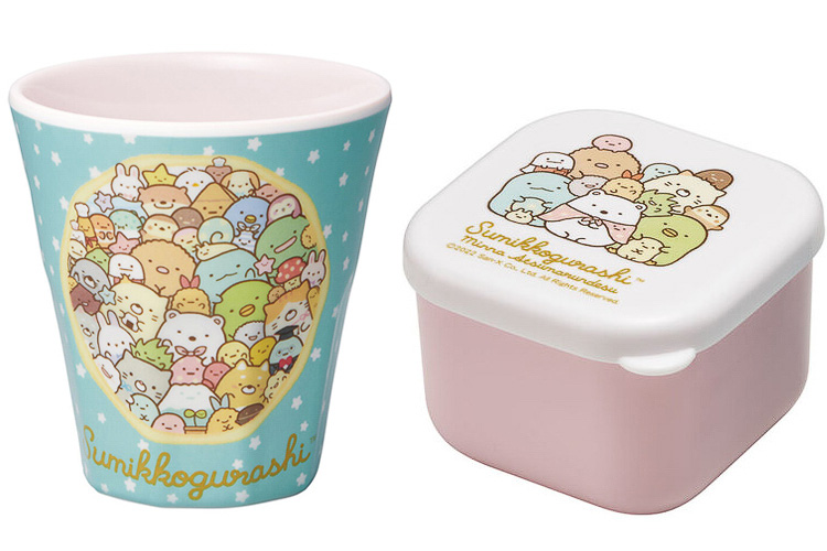 「メラミンタンブラー」（左）と「抗菌ミニシールボックス」（右）