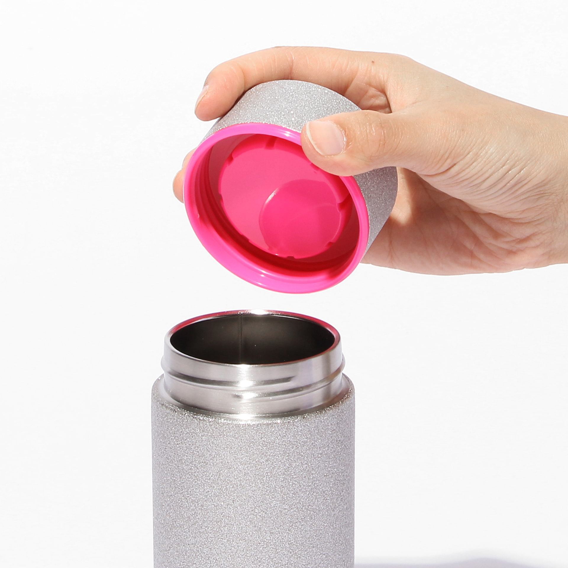 「ステンレスボトルグリッターシルバー355ml」（3700円）