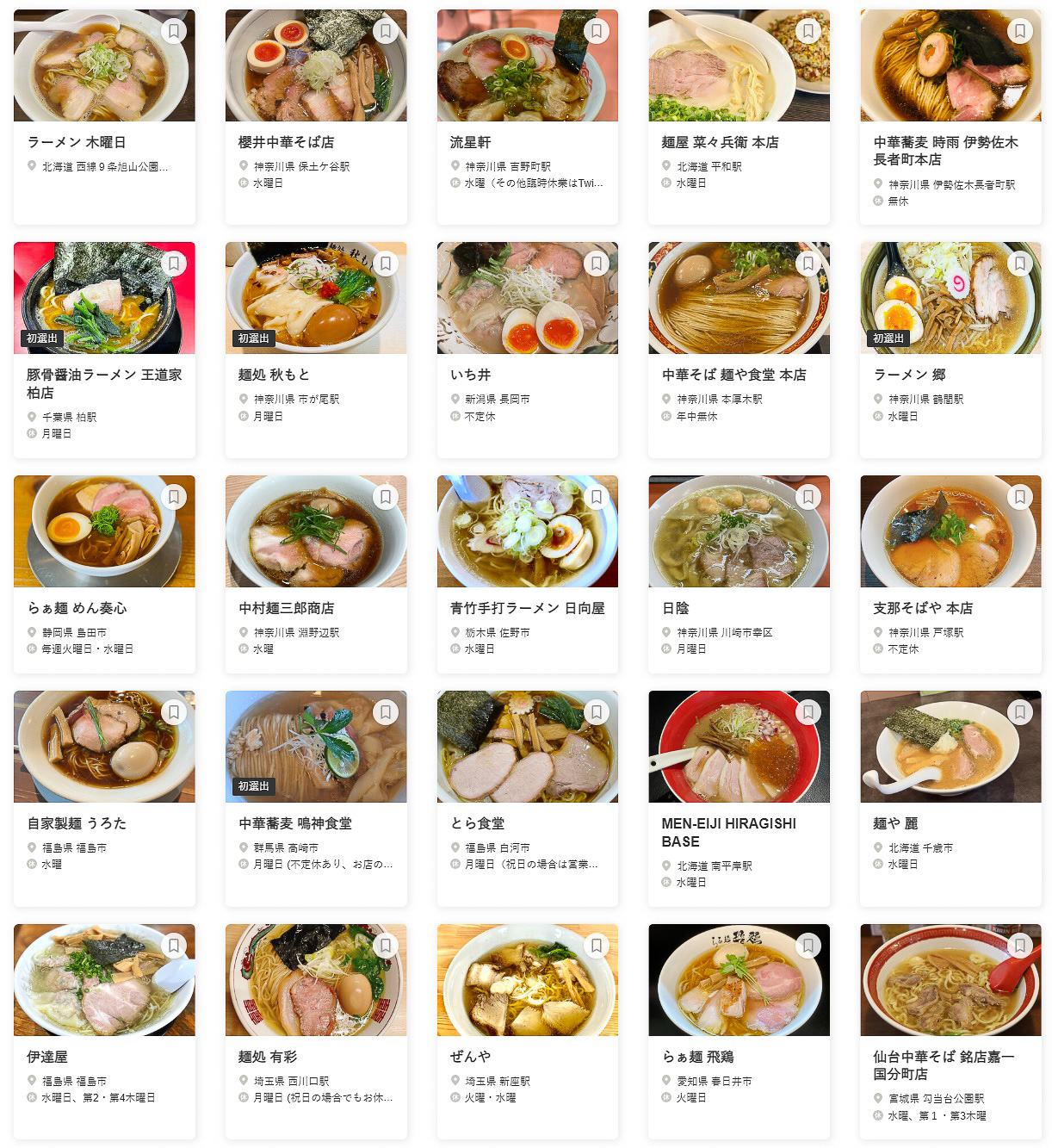 食べログ ラーメン EAST 百名店 2023