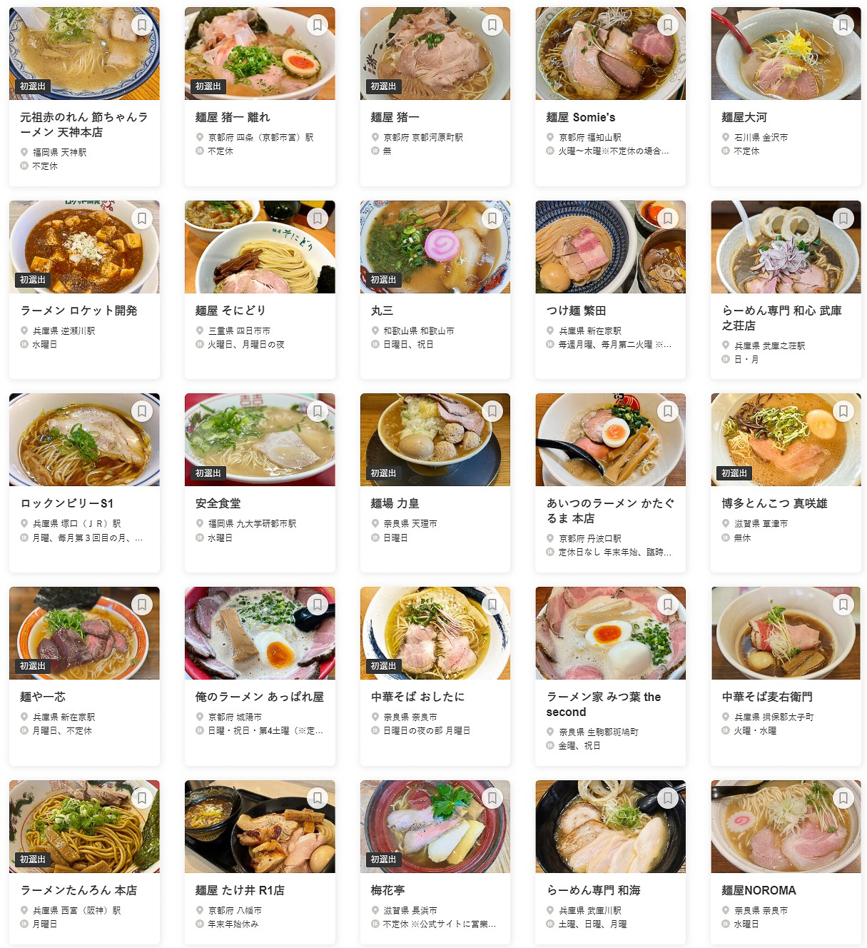 食べログ ラーメン WEST 百名店 2023