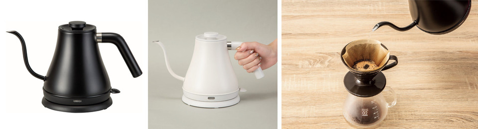 ニトリ×エディオン共同開発の電気ドリップケトル AB2S03（ブラック） 電気ドリップケトル(AB2S03 ブラック) | ニトリネット【公式