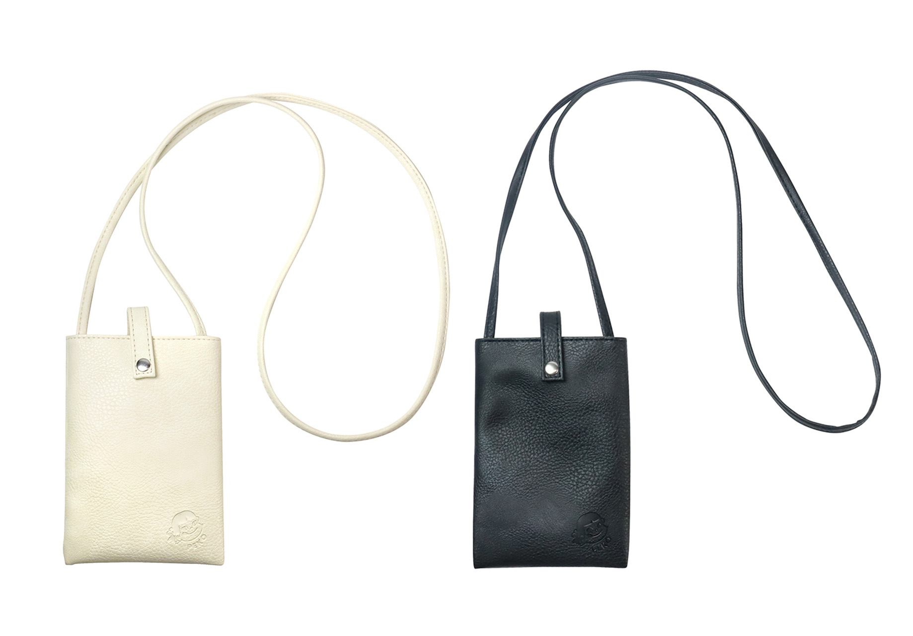 ペコちゃんオリジナルスマホポーチ（オフホワイト/ブラック）