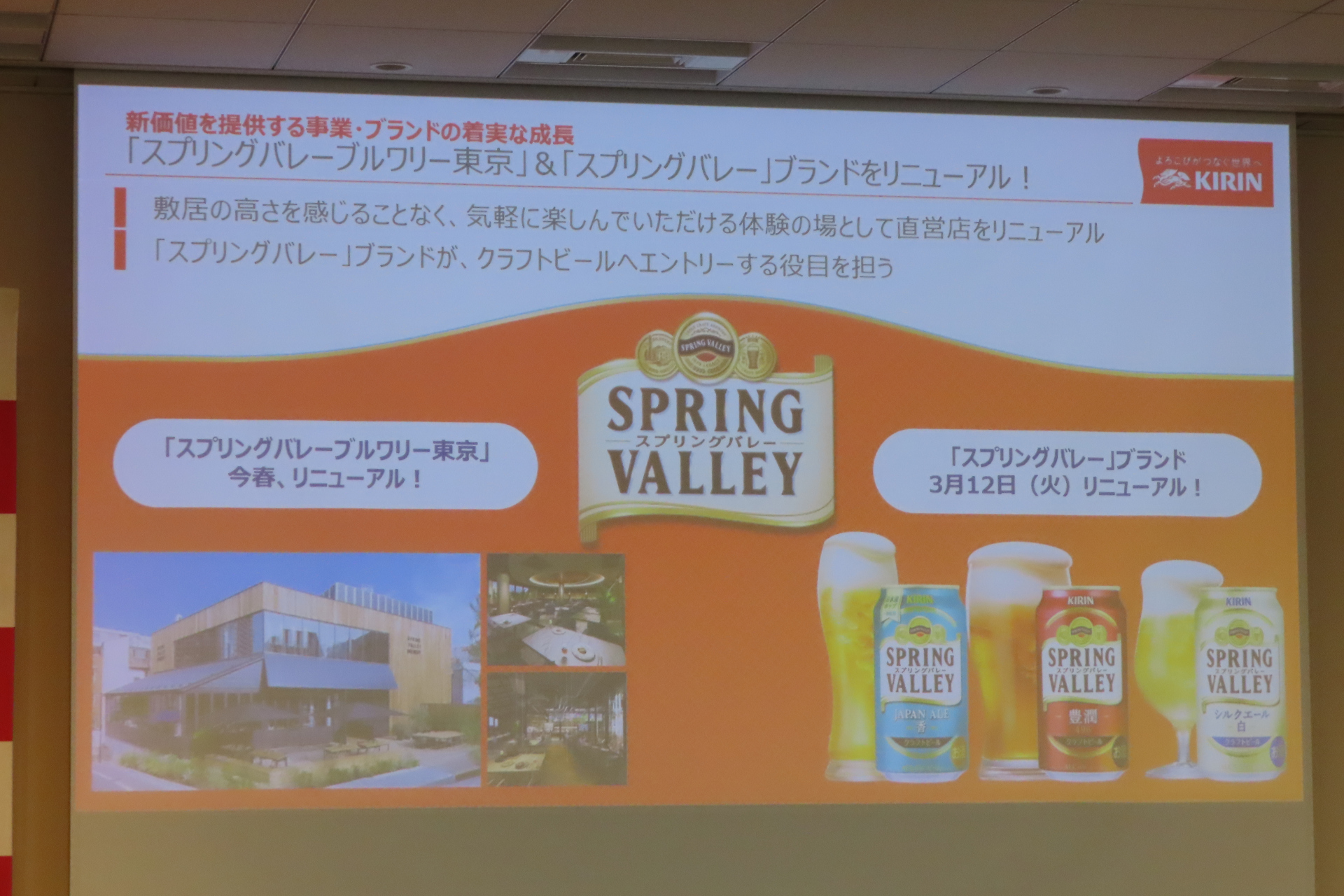 スプリングバレーブランドの育成