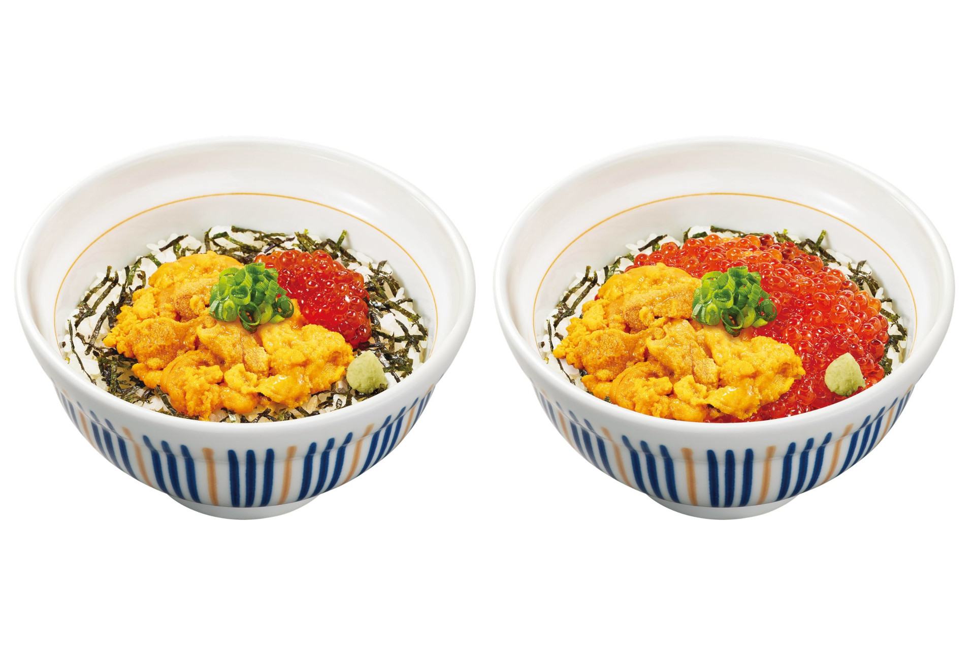 なか卯「天然うにいくら丼」「天然うにいくら増し増し丼～たっぷりいくら～」