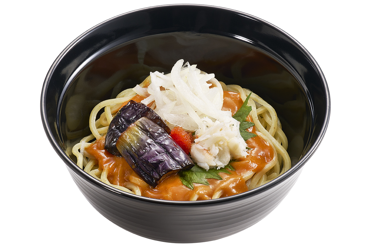 濃厚かにまぜそば（揚げ茄子入り）