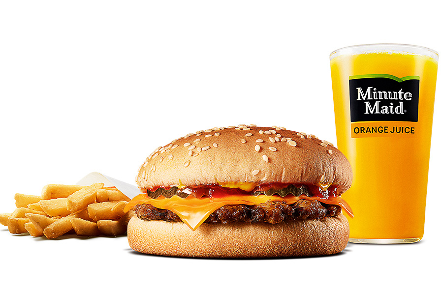 「チーズバーガー キッズセット」（440円）