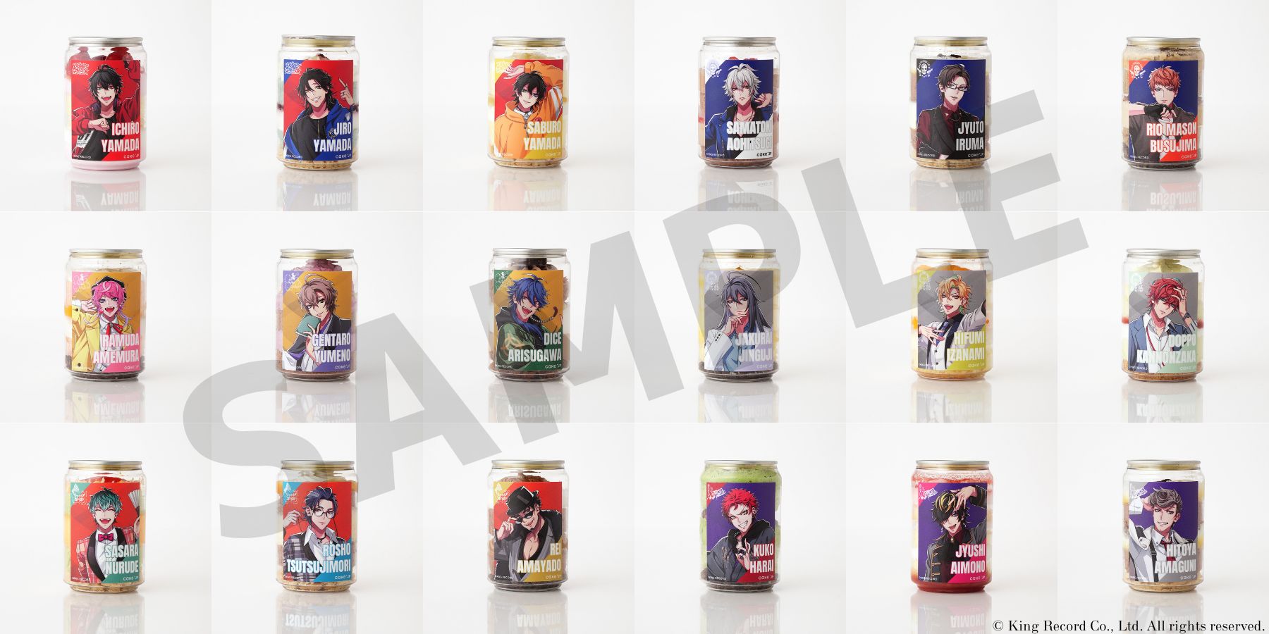 「Cake.jp×ヒプノシスマイク -Division Rap Battle-」（各1300円・送料別）