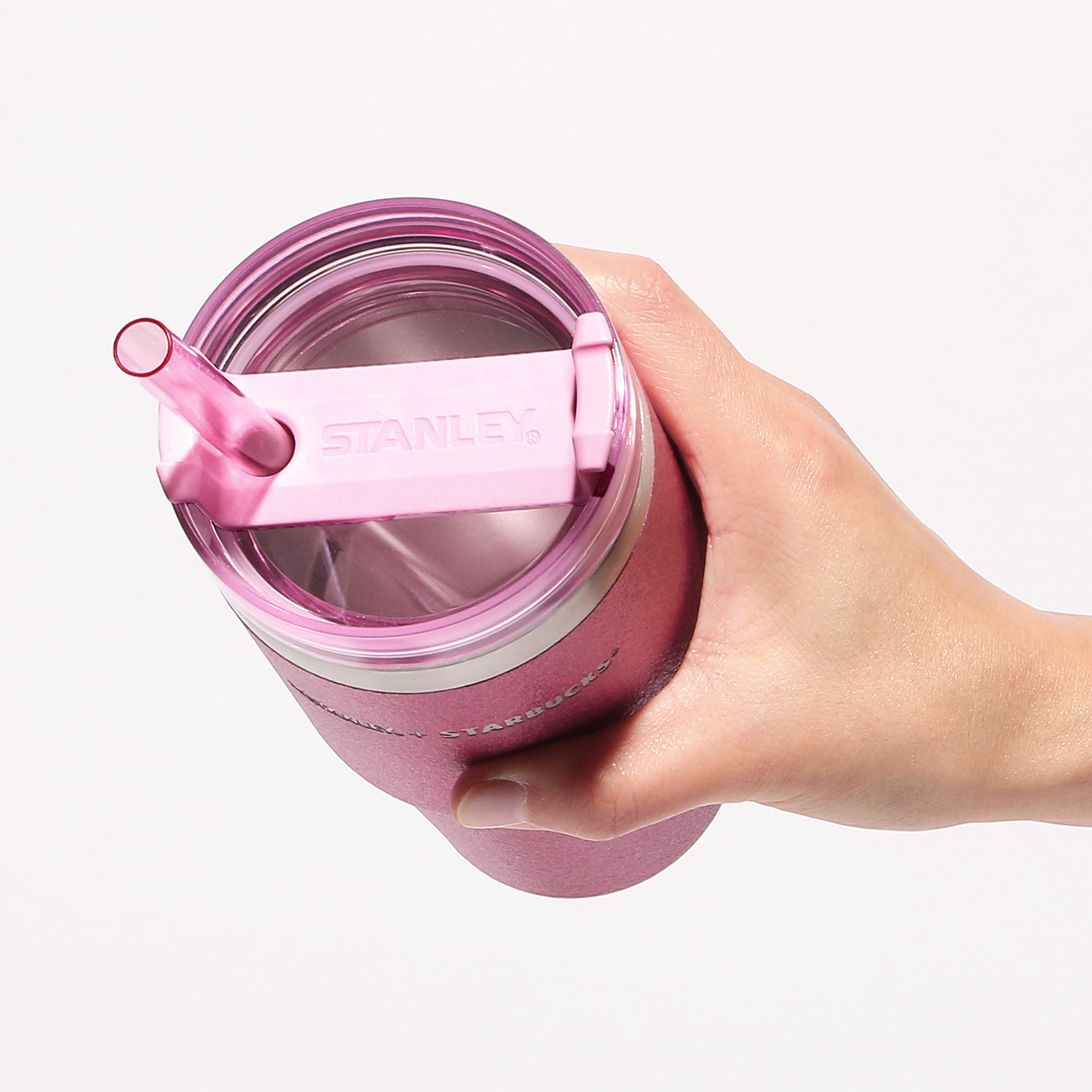 「3WAYステンレスタンブラーSTANLEYグリッタービビッドピンク473ml」（4600円）